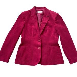 Vintage 70s Lilli Ann Ultrasuede Blazer | Adolph Schuman, Fuchsia, Fits M/L, EUC